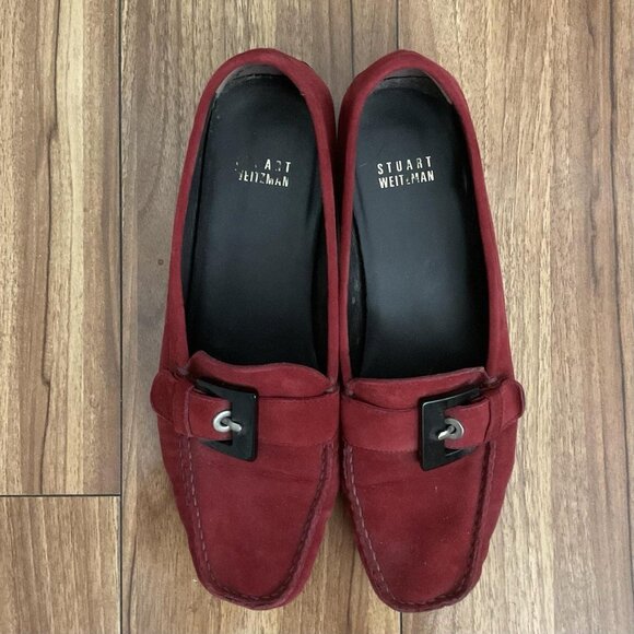 Stuart Weitzman Women's Red Loafers - Picture 1 of 6